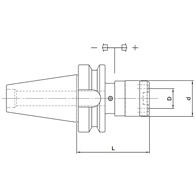 Menetfúró adapter, MAS 403-BT A, hosszkiegyenlítős, KINTEK