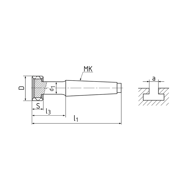 Kúposszárú T-horony maró, DIN851, HSS, ZPS 310340