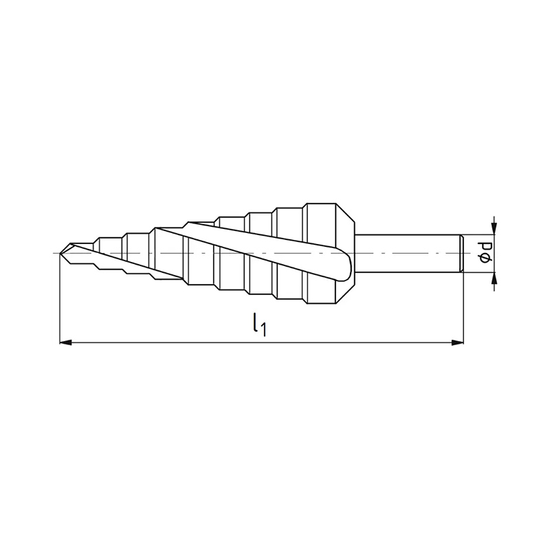 Lépcsős lemezfúró, csavarthornyú, HSS-E-Co5, ZPS VS94015