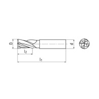 Ujjmaró, rövid, DIN844K, 30°, HSS-E-Co8, hengeres, ZPS 120508