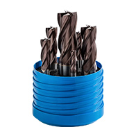 Ujjmaró készlet, 4 élű, DIN844K, 30°, HSS-E-Co8, TiAlN, Weldon, 6 darabos, 6-20 mm, ZPS