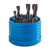 Hosszlyukmaró készlet, 2 élű, DIN327, 25°, HSS-E-Co8, TiAlN, Weldon, 6 darabos, 4-12 mm, ZPS