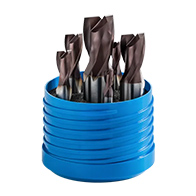 Hosszlyukmaró készlet, 2 élű, DIN327, 25°, HSS-E-Co8, TiAlN, Weldon, 6 darabos, 6-20 mm, ZPS