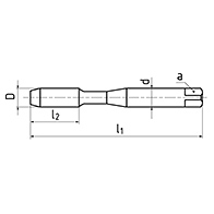 Gépi menetfúró, egyenes hornyú, B, HSS-E, VA (Inoxhoz), M, DIN371 / DIN376, vaporizált, ZPS